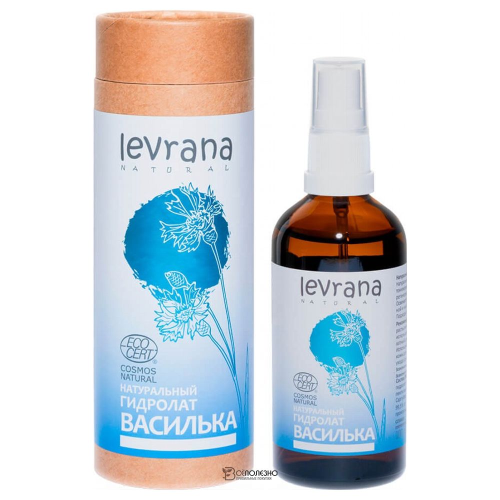 Натуральный гидролат Василька для лица и волос 100 мл ECOCERT 107389 Levrana