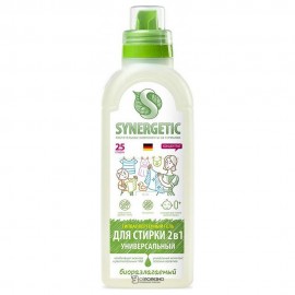 Биоразлагаемый концентрированный универсальный гипоаллергенный гель для стирки 2 в 1 750 мл SYNERGETIC 1134988
