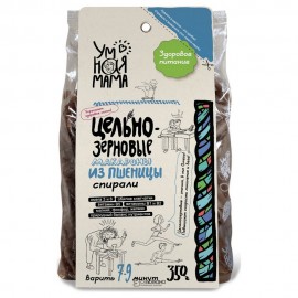 Макароны цельнозерновые пшеничные Спирали Умная мама 350 г 114448