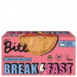 Овсяные крекеры с семенами подсолнечника льна и чиа Bite 160438