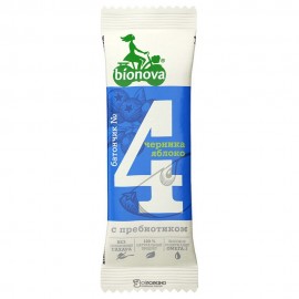Фруктово-ореховый батончик Bionova №4 Черника и Яблоко с пребиотиком 108240