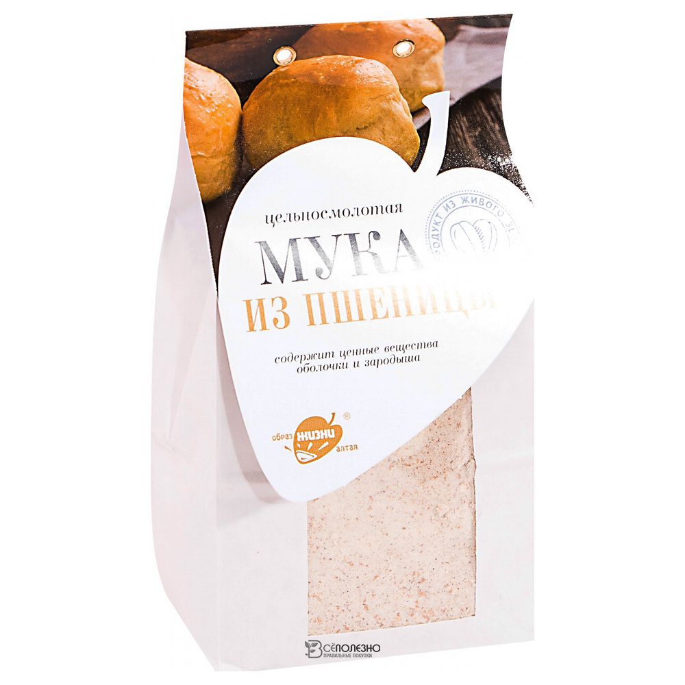 Мука пшеничная цельносмолотая 500 г Образ жизни Алтая 140051