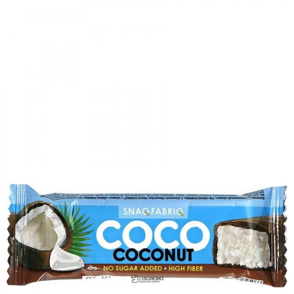 Батончик глазированный Кокос 40 г SNAQFABRIQ 110970