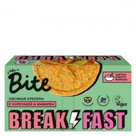 Овсяные крекеры с куркумой и имбирем Bite 160475
