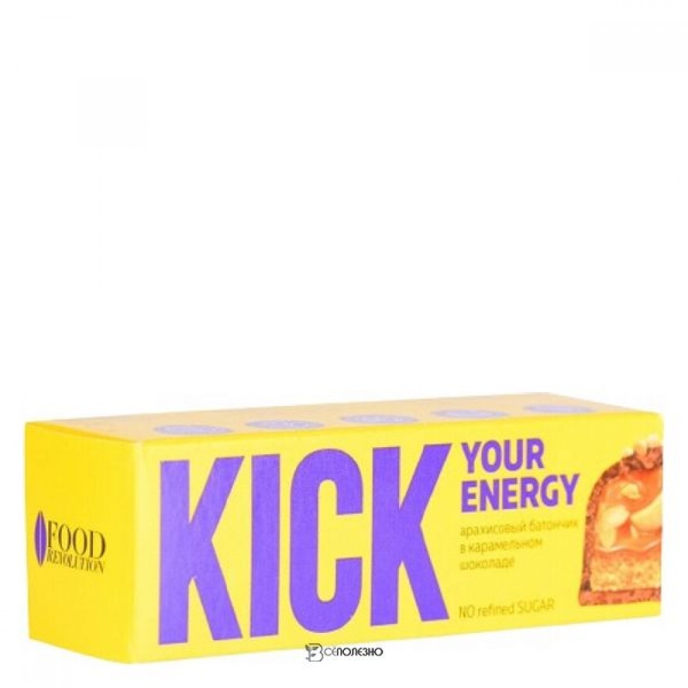 Батончик арахисовый в карамельном шоколаде 45 г KICK YOUR ENERGY 188111