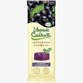 Конфеты "Умные сладости" желейные со вкусом Черная смородина 90г, 1137324