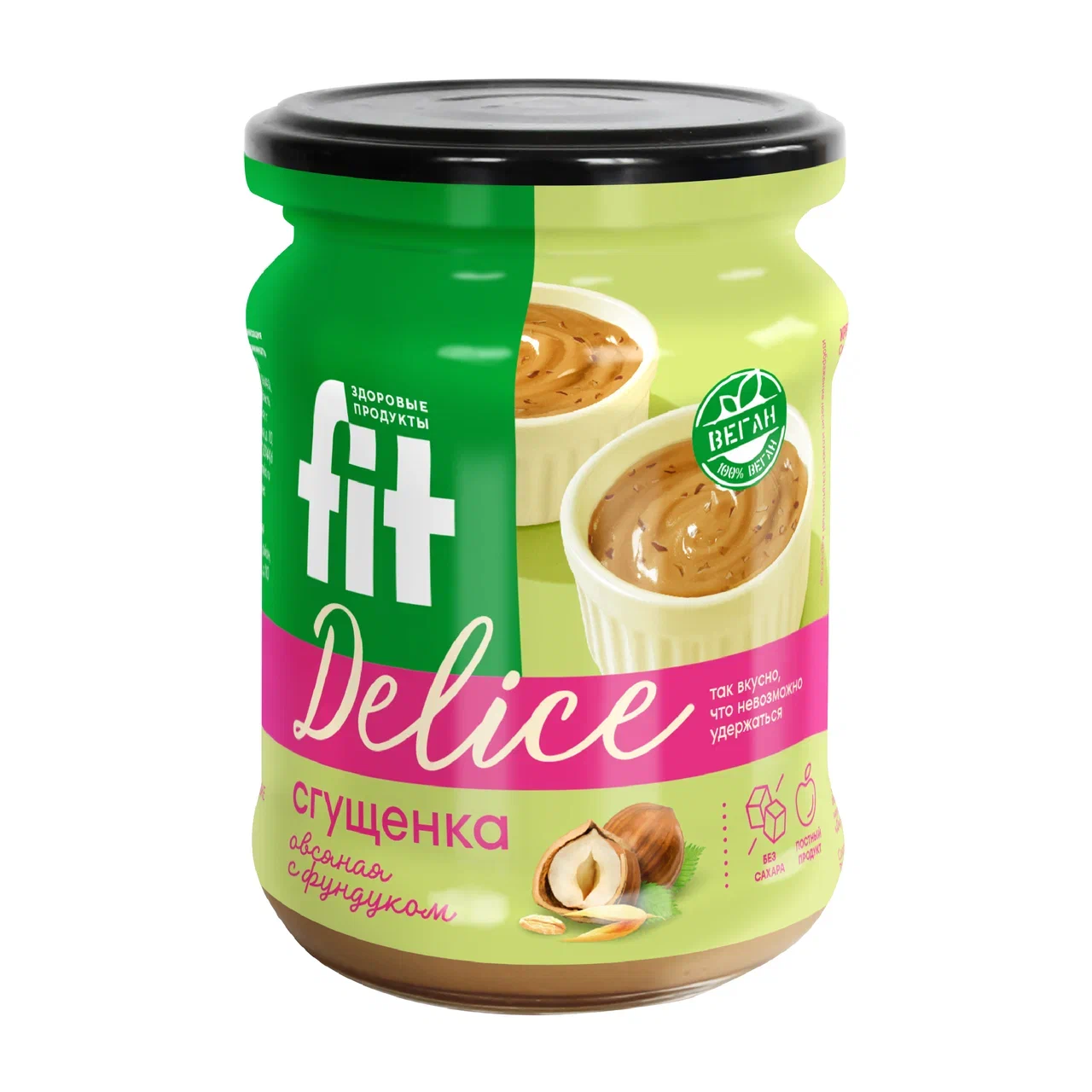 Сгущенка овсяная с фундуком FIT Delice (банка, 270г), 1137374