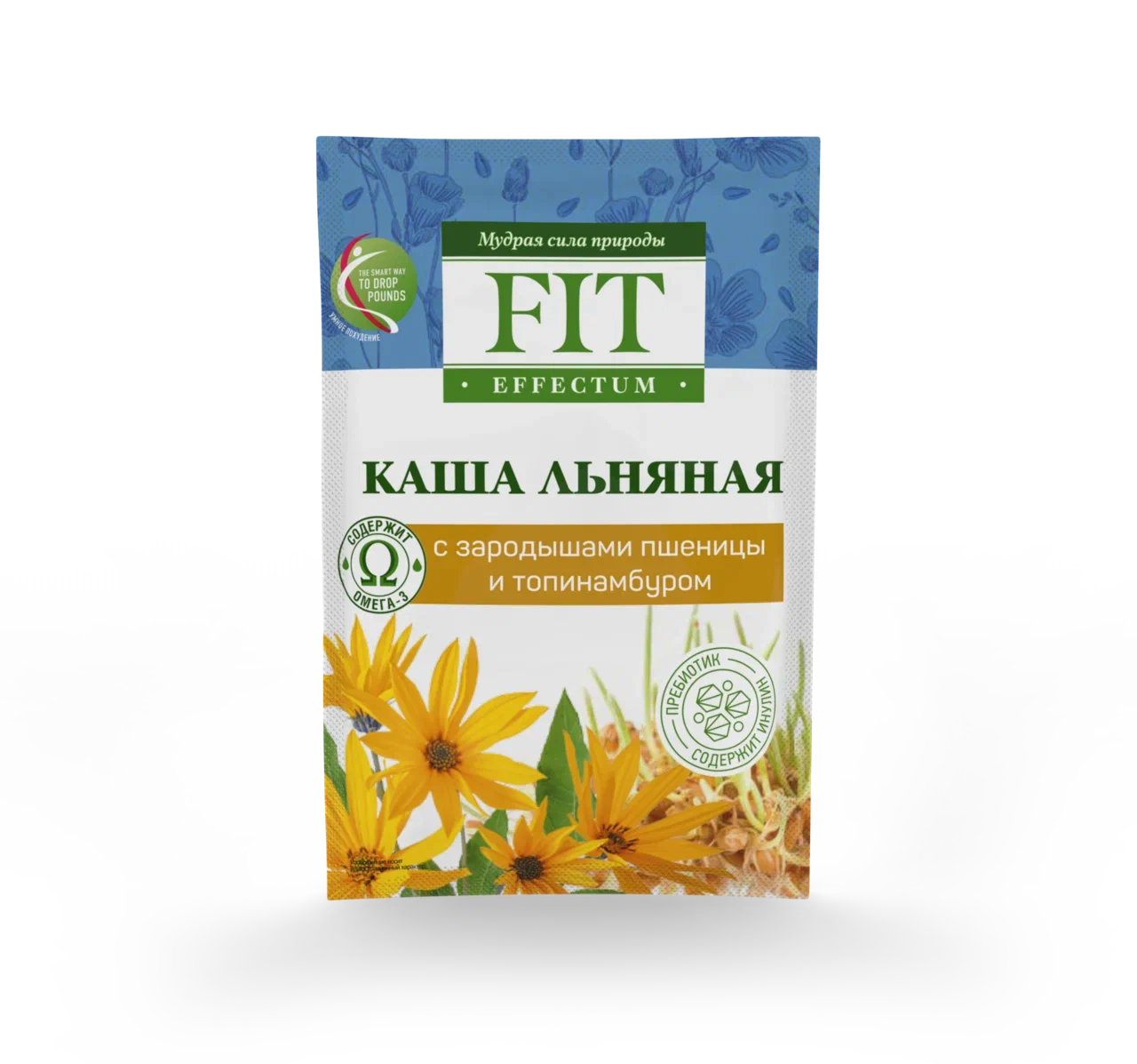 Каша "ФитЭффектум"™ льняная "С зародышами пшеницы и топинамбуром 25 г (пакет-саше)