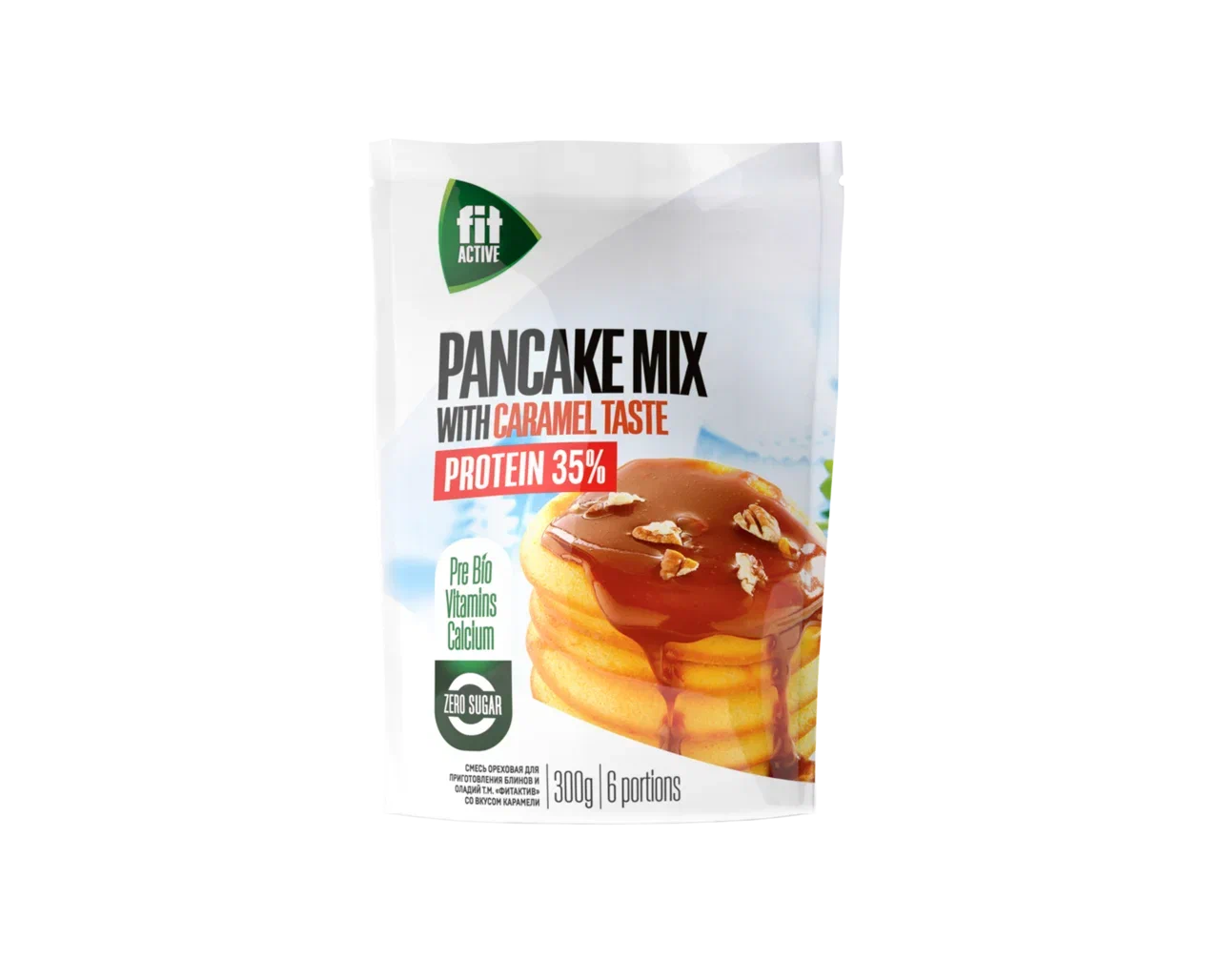Смесь для оладьев высокобелковая со вкусом КАРАМЕЛИ Fit Active 300г 1137458